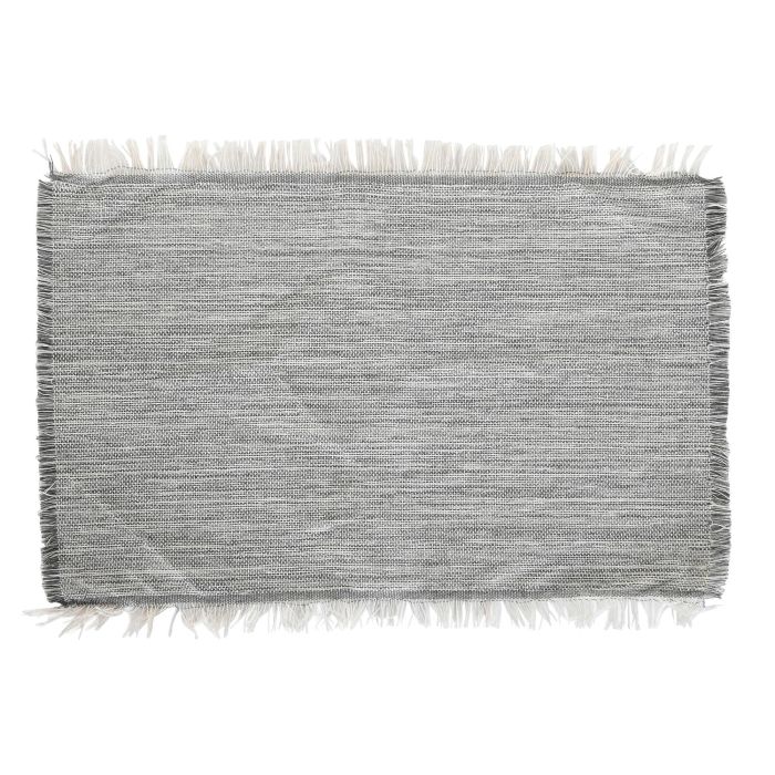 Individual Basicos DKD Home Decor Blanco Gris 0.1 x 33 x 46 cm (6 Unidades)