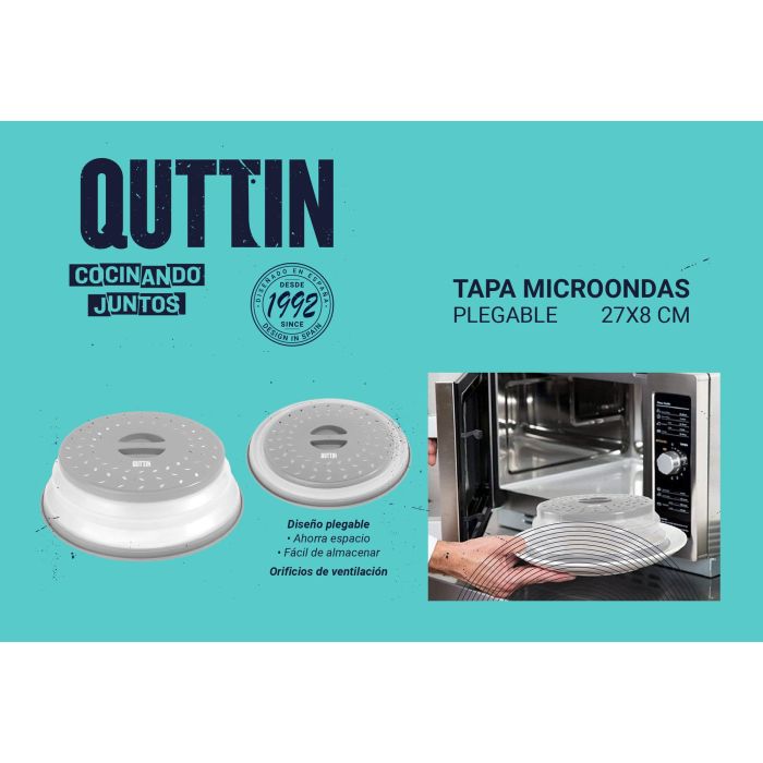 Tapa Plegable para Microondas Quttin 27x8 cm (24 Unidades) 1 Tapa Plegable para Microondas Quttin 27x8 cm (24 Unidades) 1