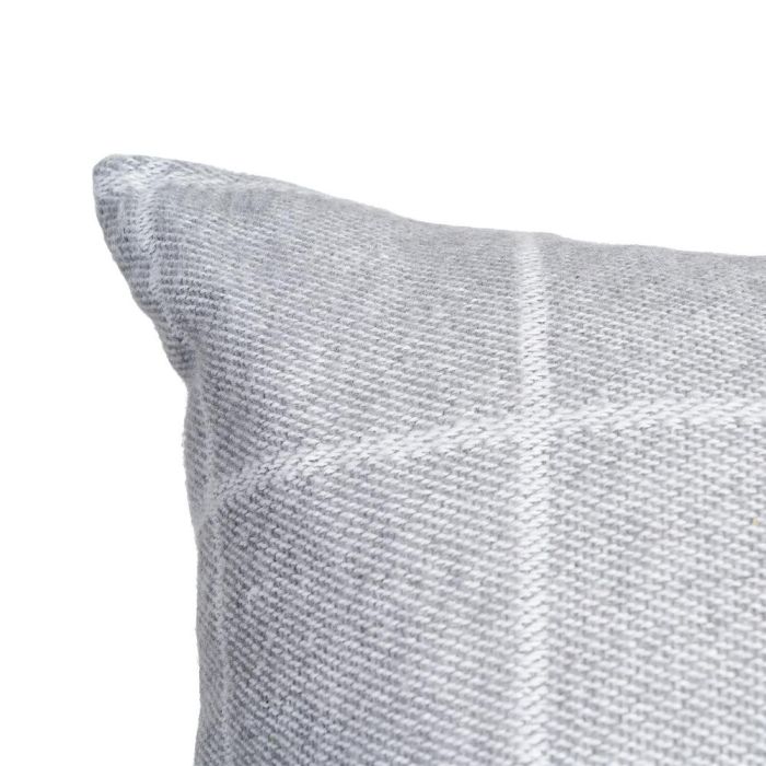 Cojín Cuadros Gris Perla Algodón 50 X 70 cm