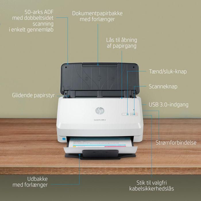 HP ScanJet Pro 2000 s2 Escáner de Alimentación de Hojas Dúplex Rápido ADF 50 Páginas Velocidad 35 ppm Uso Diario 3500 Pág. 8 HP ScanJet Pro 2000 s2 Escáner de Alimentación de Hojas Dúplex Rápido ADF 50 Páginas Velocidad 35 ppm Uso Diario 3500 Pág. 8