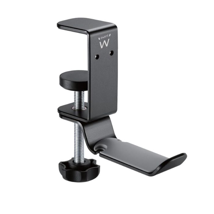 Ewent EW1585 Soporte Auriculares Ajustable para Escritorio, Compatible con Bose, HyperX, Sennheiser, Beats, JBL, Sony PlayStation