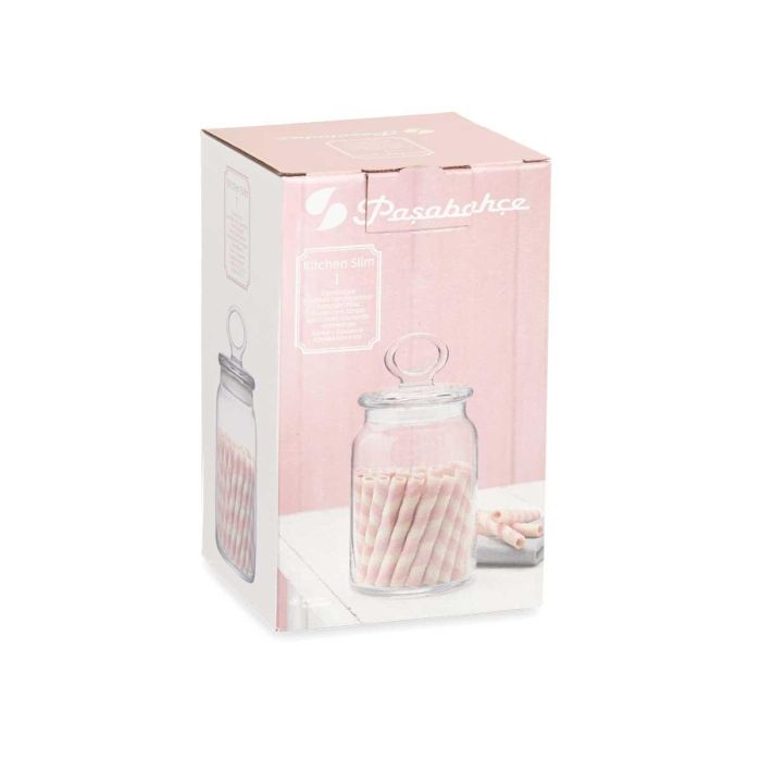 Pasabahce Tarro Kitchen Vidrio y Silicona Transparente 860 ml 9.8x9.8x19.3 cm (Set de 6) 2 Pasabahce Tarro Kitchen Vidrio y Silicona Transparente 860 ml 9.8x9.8x19.3 cm (Set de 6) 2