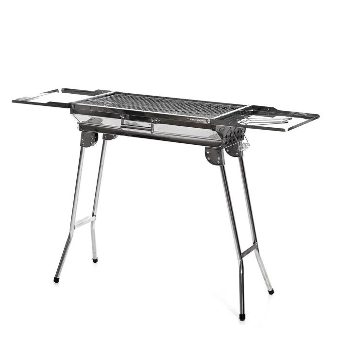 Barbacoa Plegable de Acero Inoxidable para Carbón ExelQ InnovaGoods 5 Barbacoa Plegable de Acero Inoxidable para Carbón ExelQ InnovaGoods 5