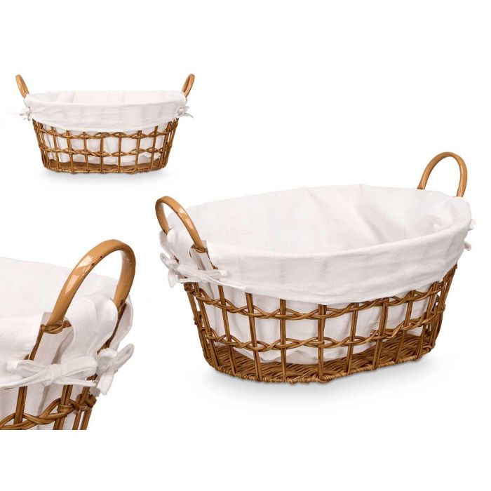 Cesto Ovalado Asas Natural Peq Kipit 52X26CM (12 Unidades) Cesto Ovalado Asas Natural Peq Kipit 52X26CM (12 Unidades)