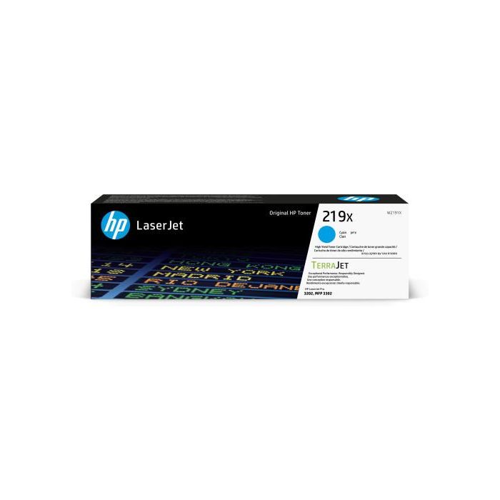 HP Cartucho de Tóner Original LaserJet 219X de alta capacidad cian