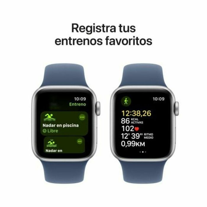 Reloj Hombre Apple MXGF3QL/A Azul Plateado 2