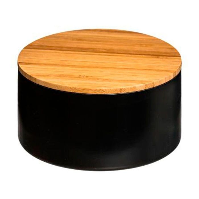 Caja almacenamiento con espejo baño bambu-negro colección 'natureo' 1