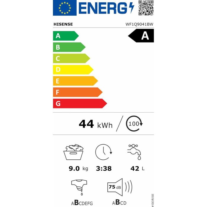 Lavadora Hisense WF1Q9041BW 59,5 cm 1400 rpm 9 kg 2