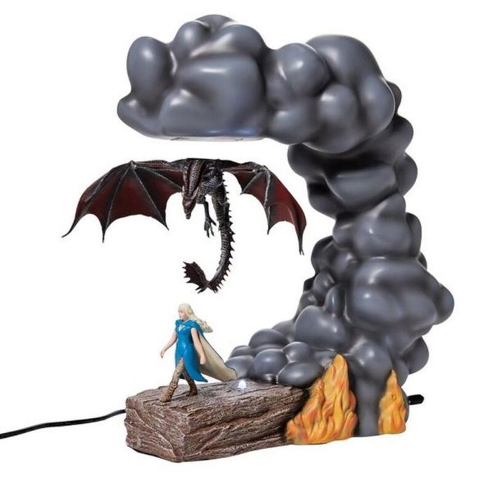 Enesco Figura Levitadora de Drogon de Juego de Tronos con Luz LED, 16 x 24 x 28 cm