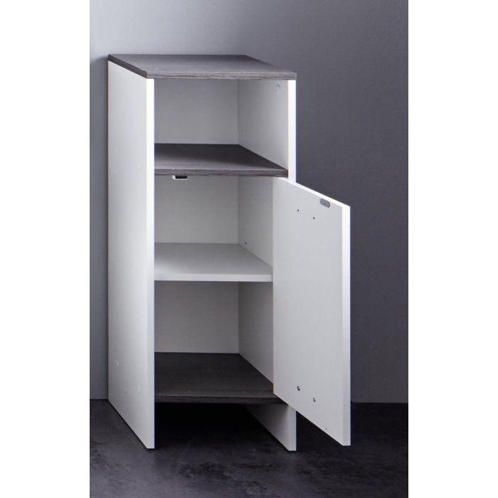 Trendteam smart living Armario con espejo y mucho espacio de almacenamiento, blanco/plata ahumado, 32 x 82 x 99 cm 2 Trendteam smart living Armario con espejo y mucho espacio de almacenamiento, blanco/plata ahumado, 32 x 82 x 99 cm 2