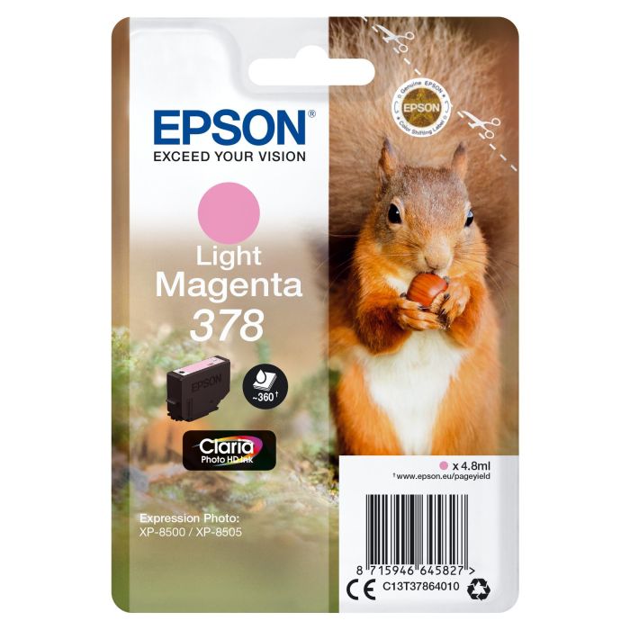 EPSON Singlepack Light Magenta 378 Claria Photo HD Ink