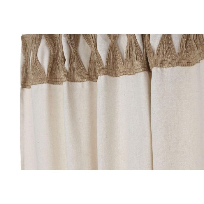 Cortina Cottage DKD Home Decor Beige Natural 260 x 140 cm 2