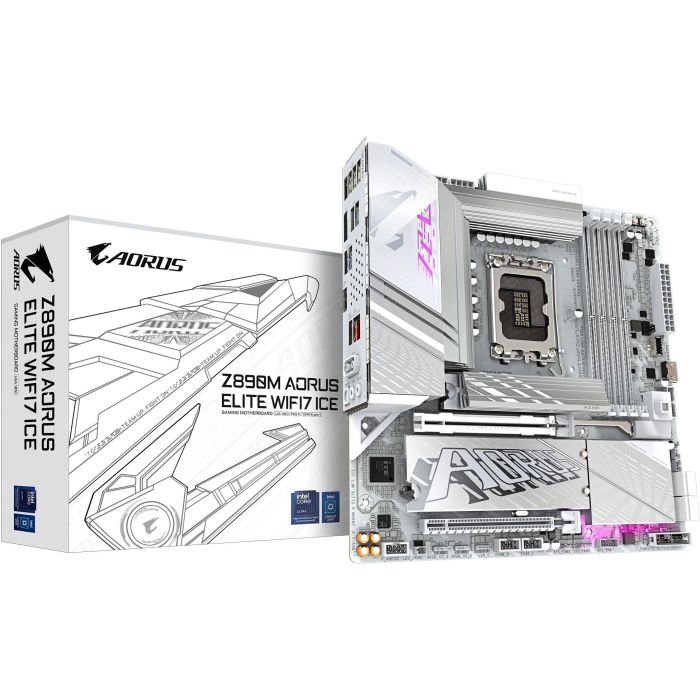 Gigabyte PLACA Z890M A ELITE WF7 ICE, Intel LGA 1851, DDR5, WiFi 7, Micro-ATX - 9MZ89ML7E-00-10 0 Gigabyte PLACA Z890M A ELITE WF7 ICE, Intel LGA 1851, DDR5, WiFi 7, Micro-ATX - 9MZ89ML7E-00-10 0
