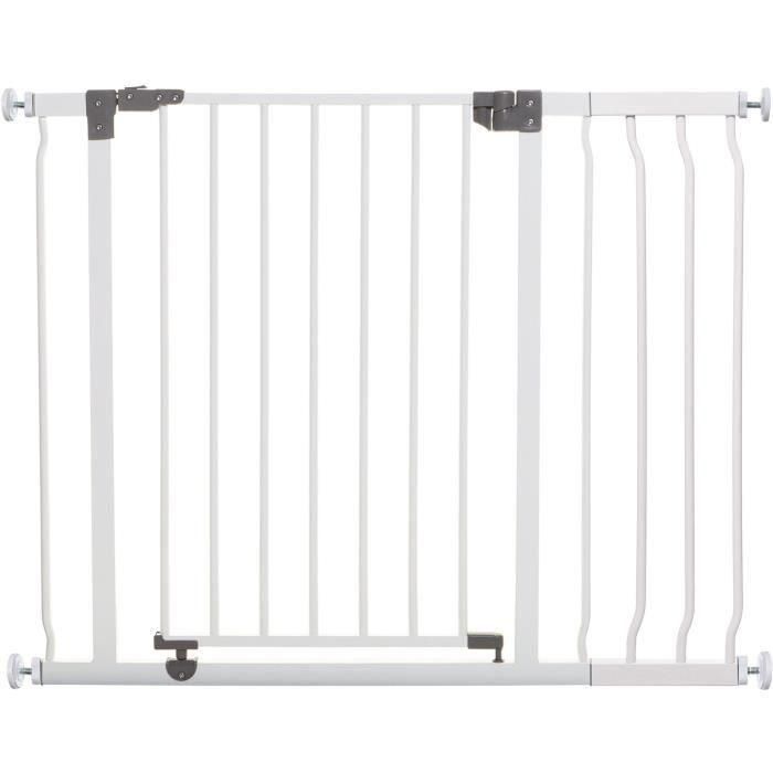 Barrera de seguridad y extensión 18 cm - DREAMBABY - LIBERTY - 1 barrera + 1 extensión - 93-99 cm - Blanco Barrera de seguridad y extensión 18 cm - DREAMBABY - LIBERTY - 1 barrera + 1 extensión - 93-99 cm - Blanco
