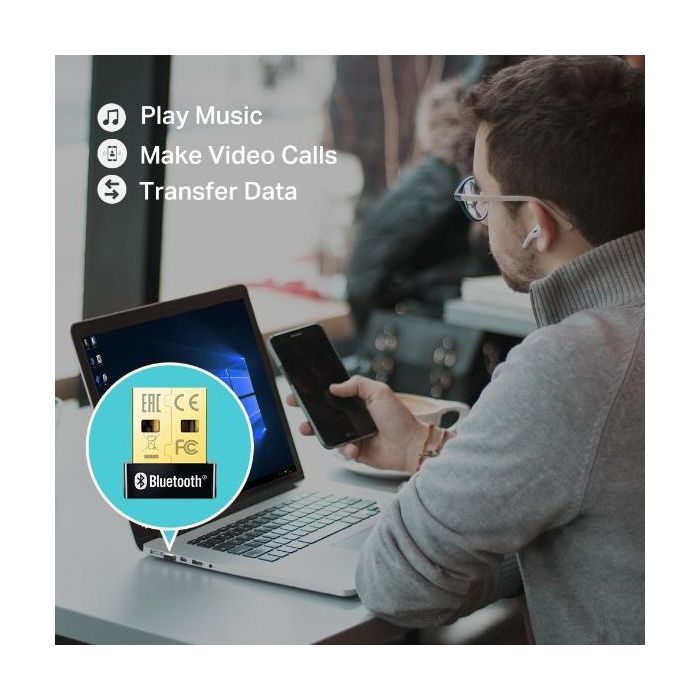 TP-Link UB400 Adaptador USB 2.0 Bluetooth 4.0 Nano, Transforma PC/Laptop en Bluetooth, Plug & Play Windows, 10m Alcance 5