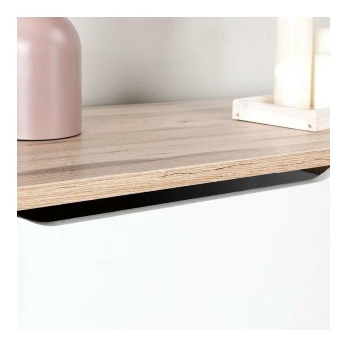 FINLANDEK VANKKA Cómoda Cajonera Escandinava, 3 Cajones, Roble y Blanco Mate, Patas Madera Maciza, 80x42x86 cm 1