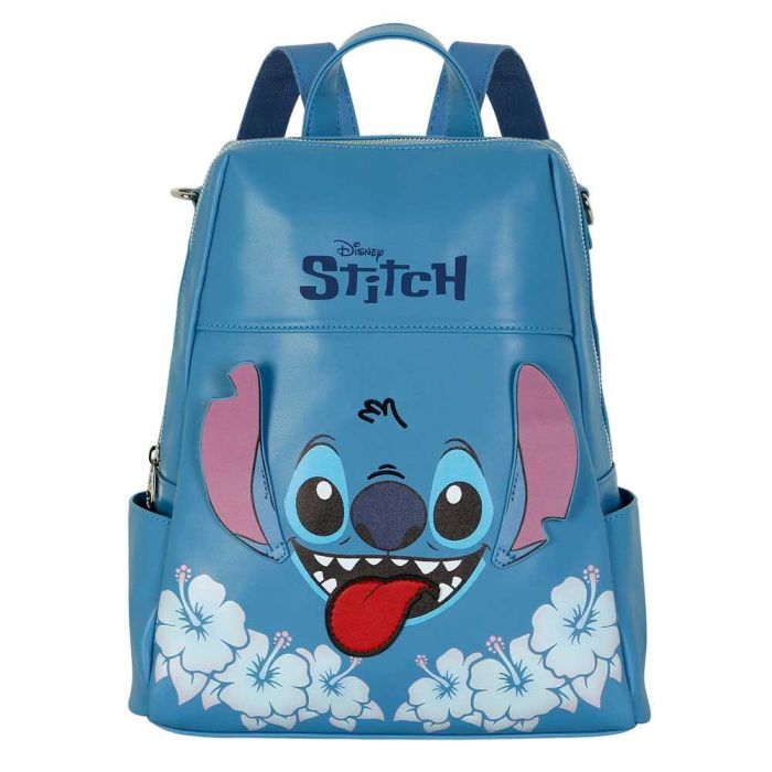 Disney Lilo y Stitch Mochila Shield Tongue Azul con cremallera superior y bolsillos laterales 3 Disney Lilo y Stitch Mochila Shield Tongue Azul con cremallera superior y bolsillos laterales 3