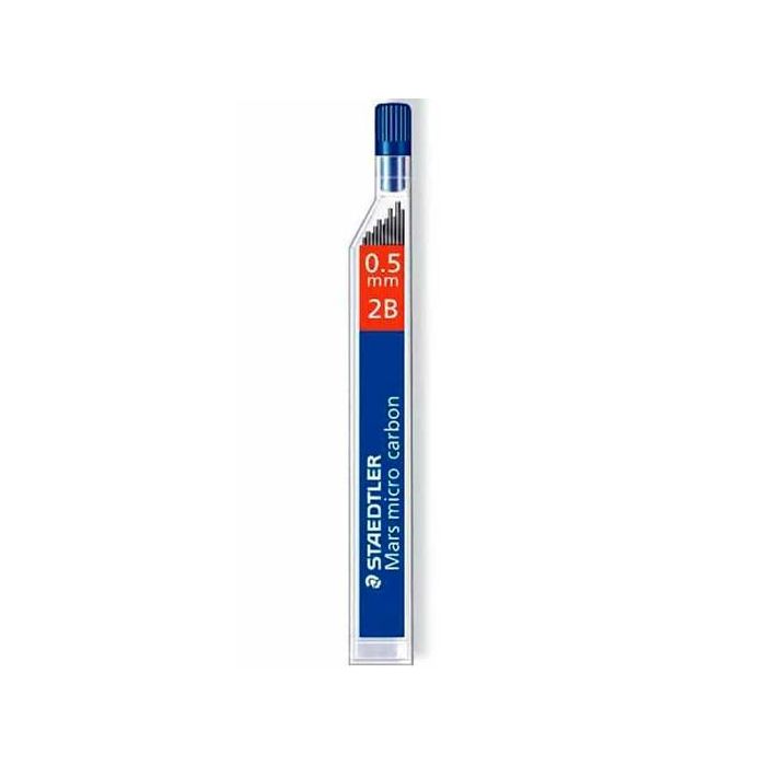 Staedtler Minas Mars Micro Carbon 250 0,5 mm 2B Estuche 12 Unidades (12 Unidades)