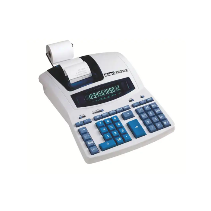 Ibico 1232x Calculadora Impresora Pantalla Fluor Papel 57 mm 12 Dígitos Impresión Bicolor 1