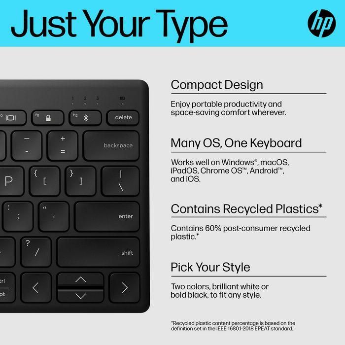 HP 350 Compact Multi-Device Bluetooth Keyboard 9