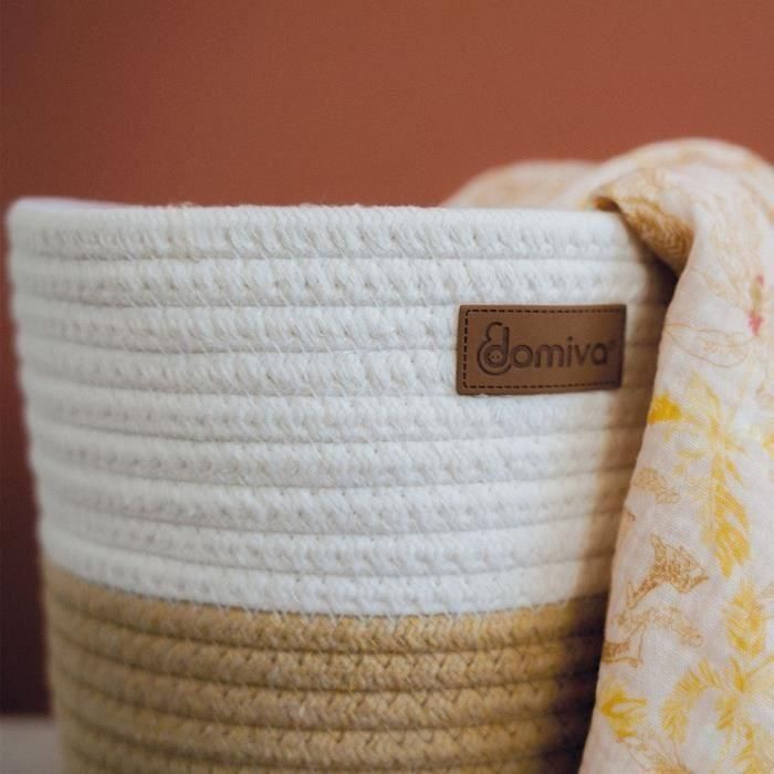 Domiva DOM3700948340899 Cestas de Almacenaje Honey Moon de Algodón Tejido 2