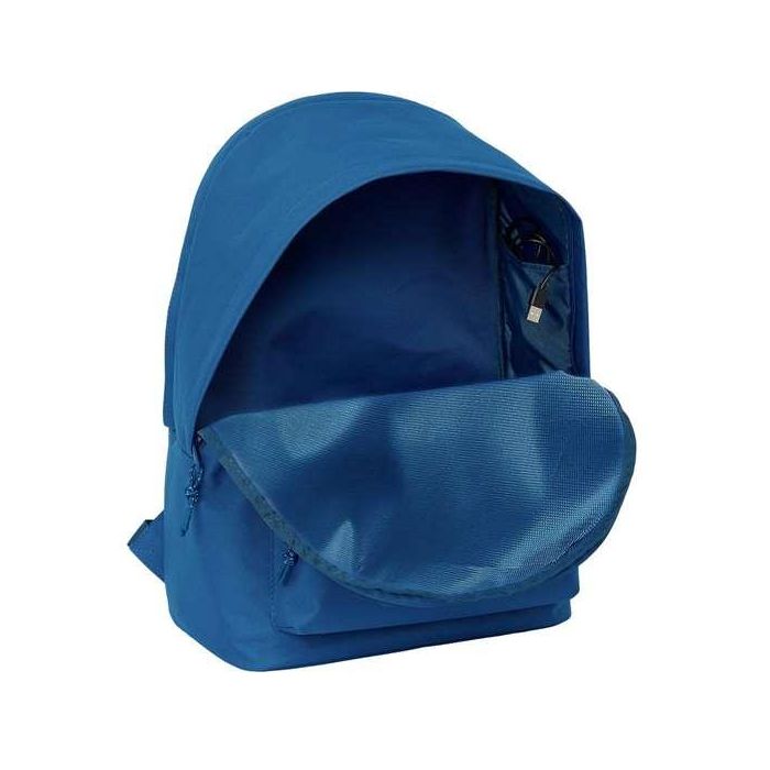 Safta Mochila Doble para Portátil 15,6" + USB Real Madrid Chica Azul 31x44x18 cm 3