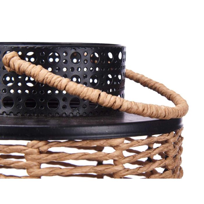 Farol Rattan Negro Natural Giftdecor 17X23CM (4 Unidades) 3 Farol Rattan Negro Natural Giftdecor 17X23CM (4 Unidades) 3
