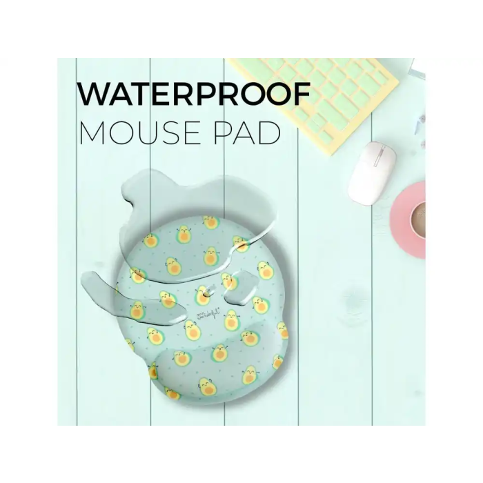 Wondee Alfombrilla de Ratón Ergonómica de Gel con Reposamuñecas, Diseño Aguacates, Antideslizante, Impermeable, 250x230 mm 3