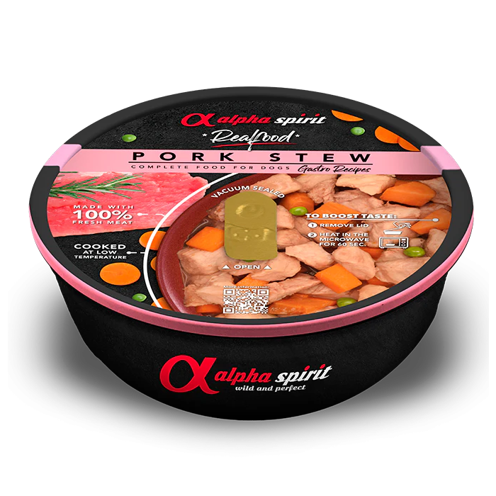 Alpha Spirit Spirt Canine Realfood Estofado Cerdo 9x280 gr