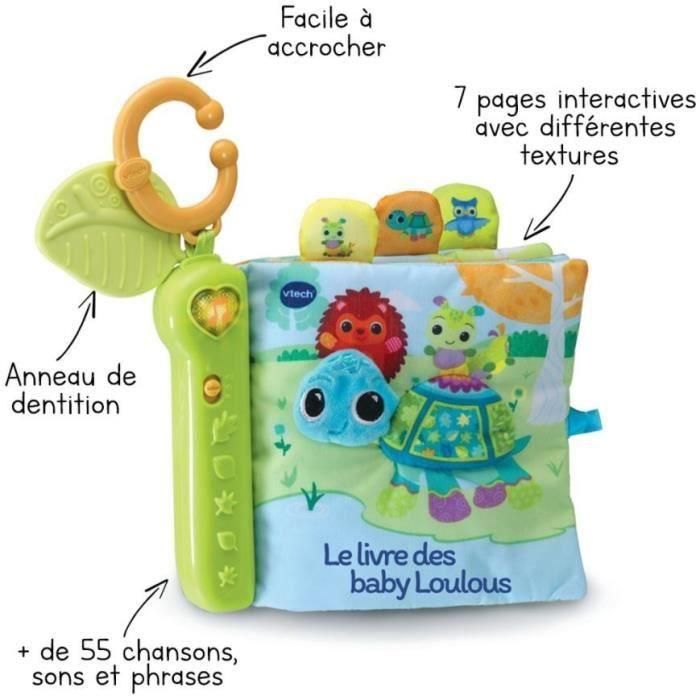 Vtech Baby Libro Interactivo Toudoux de Loulous - Libro de Tela Hablado y Musical sobre Naturaleza y Animales (6-36 meses) 2 Vtech Baby Libro Interactivo Toudoux de Loulous - Libro de Tela Hablado y Musical sobre Naturaleza y Animales (6-36 meses) 2