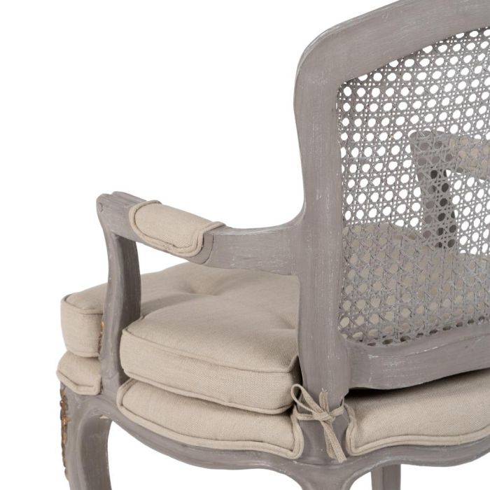 Sillón Gris-Beige Dm-Madera Salón 58 X 52 X 98,50 cm