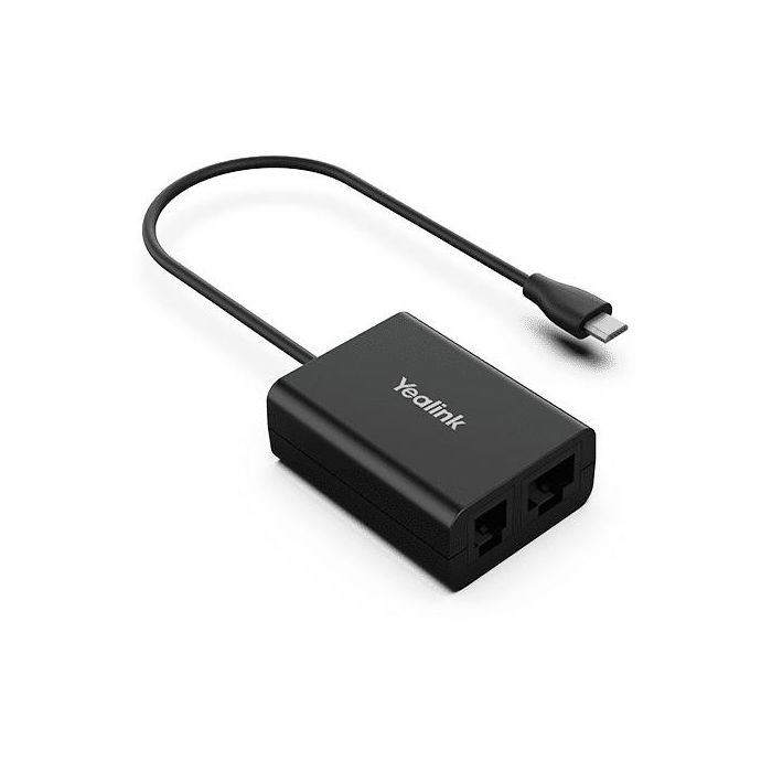 Yealink EHS60 Adaptador de auricular inalámbrico para Yealink WH62/WH63 y teléfonos IP Cisco/Avaya/Poly/Grandstream, Negro