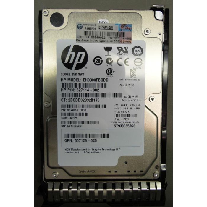 Hewlett Packard Enterprise 300GB hot-plug dual-port SAS hard disk drive - 15,000 RPM, 6Gb/sec transfer rate, 2.5-inch small form factor (SFF), Enterprise, SmartDrive Carrier (SC) - Not for use in MSA products 1 Hewlett Packard Enterprise 300GB hot-plug dual-port SAS hard disk drive - 15,000 RPM, 6Gb/sec transfer rate, 2.5-inch small form factor (SFF), Enterprise, SmartDrive Carrier (SC) - Not for use in MSA products 1