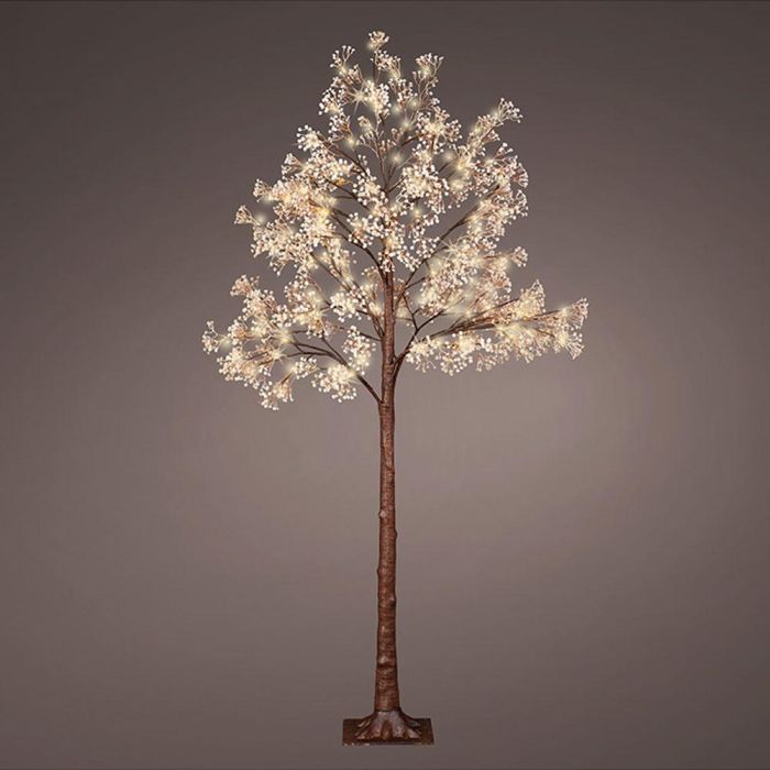 Lumineo Árbol LED Gypsophila Purpurina IP44 180cm 180 LEDs - Interior/Exterior