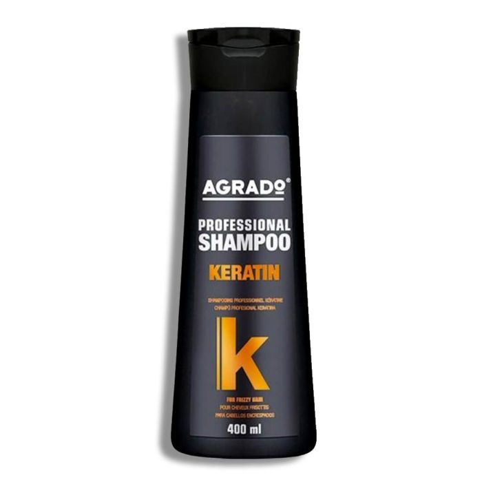 Agrado Champú Keratina Profesional Repara y Fortalece Cabello Encrespado y con Brillo 400 mL