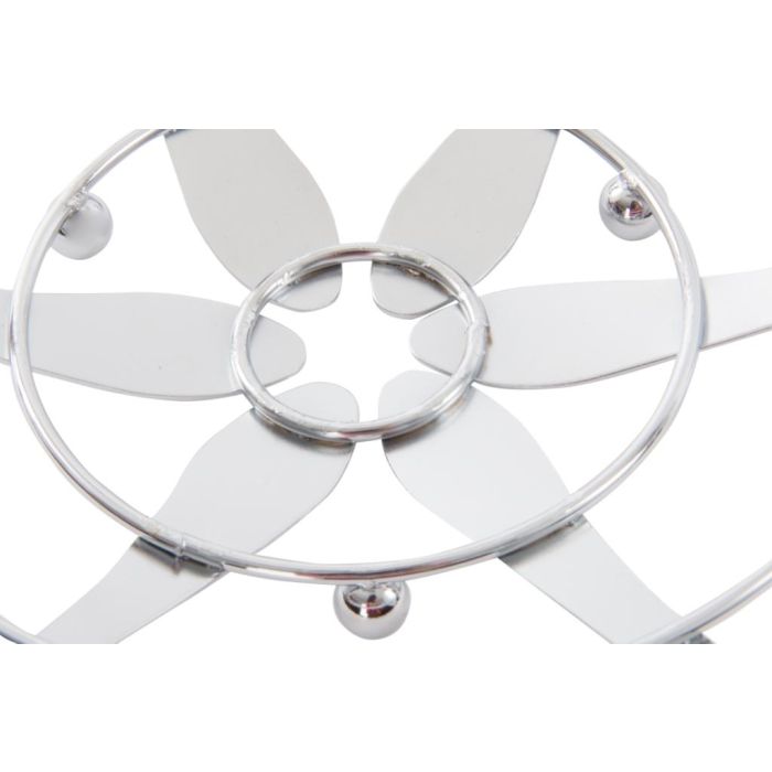 DKD Home Decor Cubiertos 21 Frutero Basicos de Metal Cromado Plateado 26x8.5 cm 1
