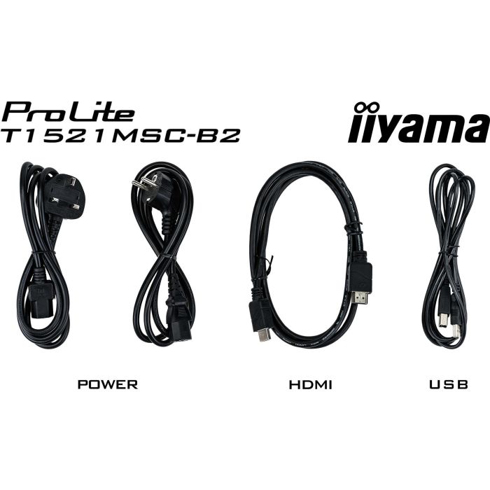 Iiyama Monitor Táctil 15" T1521MSC-B2, 1024x768, 10 Puntos Táctiles, Altavoces, VGA, HDMI, USB, Negro 7
