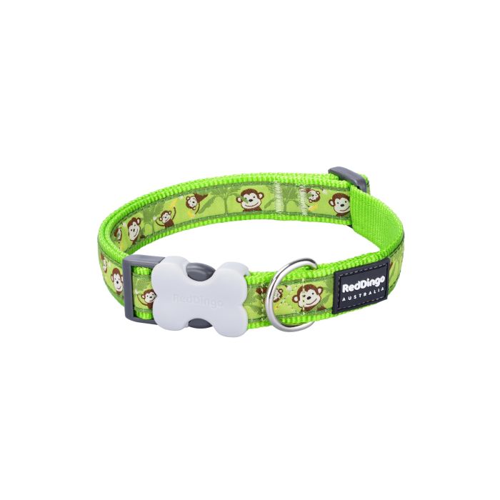 Red Dingo Collar para Perro Ajustable Monkey Lime Green 20mm x 31-47cm de Nylon Duradero con Anilla Acero Inoxidable, Extra Cómodo 0 Red Dingo Collar para Perro Ajustable Monkey Lime Green 20mm x 31-47cm de Nylon Duradero con Anilla Acero Inoxidable, Extra Cómodo 0