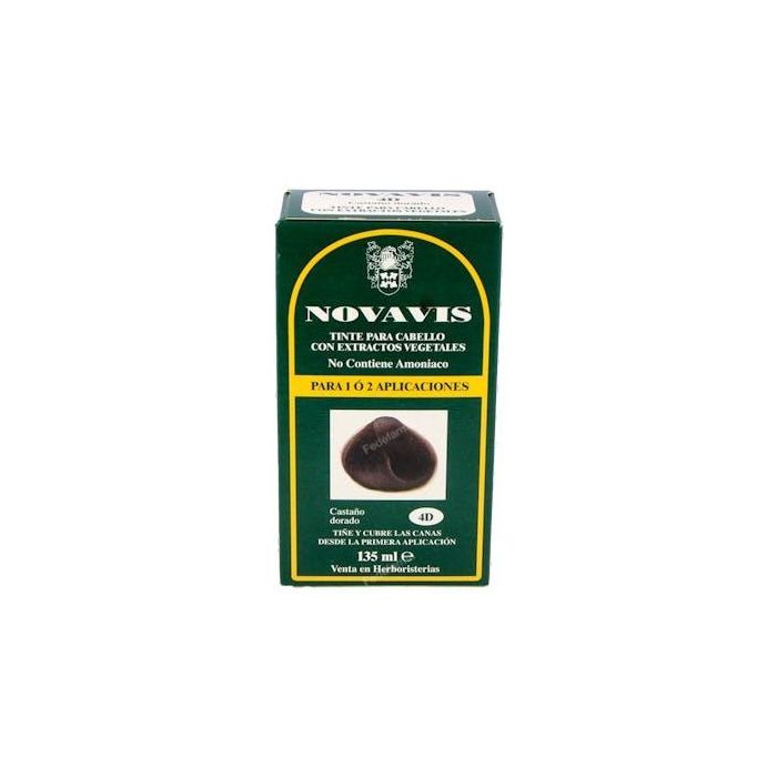 Novavis Tinte 4D Castaño Dorado 135ml - Sin Amoniaco y Extractos Vegetales para Cabello