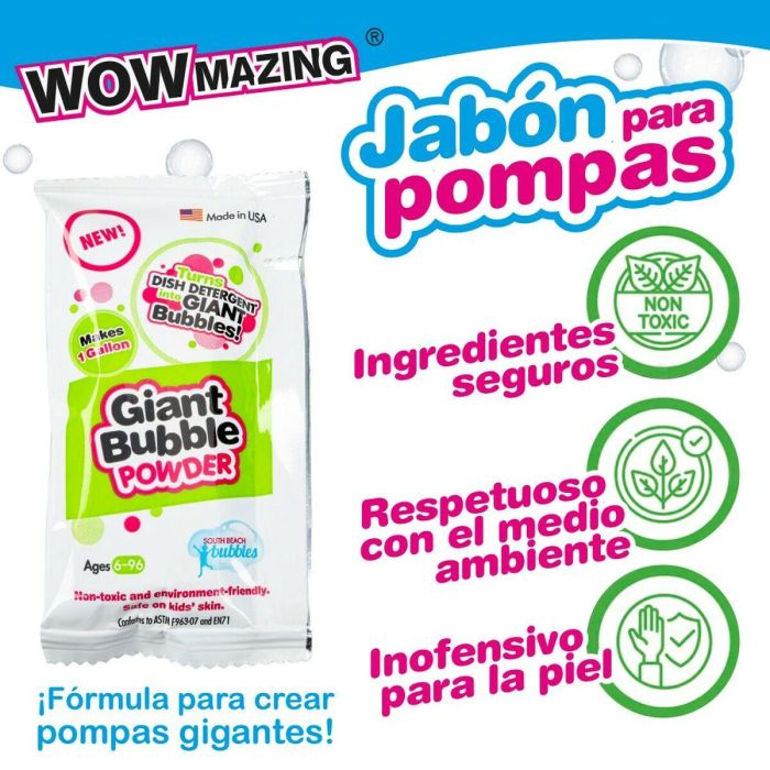 Juego de Pompas de Jabón WOWmazing 41 cm (24 Unidades) 4 Juego de Pompas de Jabón WOWmazing 41 cm (24 Unidades) 4
