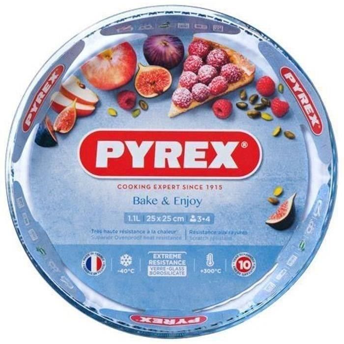 Pyrex Molde Redondo para Tarta/Pastel Classic de Vidrio Transparente 27 cm - Resistente Horno 300°C, Microondas, Lavavajillas