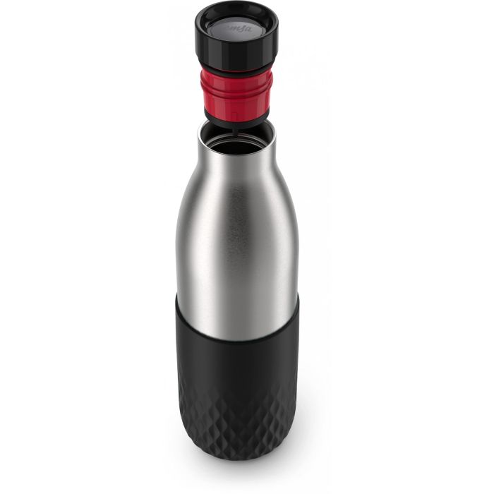 Emsa BLUDROP Sleeve Isoliertrinkflasche 0,7 Liter (schwarz, Edelstahl, Silikonmanschette) 4 Emsa BLUDROP Sleeve Isoliertrinkflasche 0,7 Liter (schwarz, Edelstahl, Silikonmanschette) 4