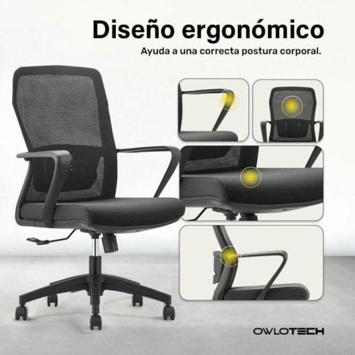 Silla de Oficina Owlotech Negro 5