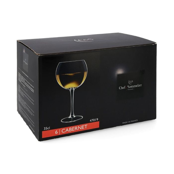 Chef & Sommelier Copas de Vino Ballon Krysta Cabernet Caja 6 unidades 35 cL, Extra Resistentes, Aptas Lavavajillas, Brillo Excepcional 1