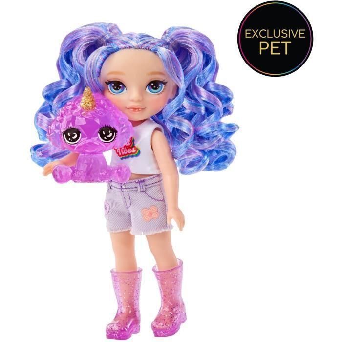 Rainbow High Littles - Muñeca 15cm + mascota - Morado - A partir de 4 años 4