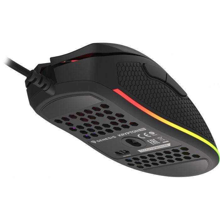 GENESIS Krypton 555 Ratón Gaming Óptico Pixart PAW3333 8000 DPI RGB Ultraligero 70g Ergonómico Mano Derecha USB 10 GENESIS Krypton 555 Ratón Gaming Óptico Pixart PAW3333 8000 DPI RGB Ultraligero 70g Ergonómico Mano Derecha USB 10