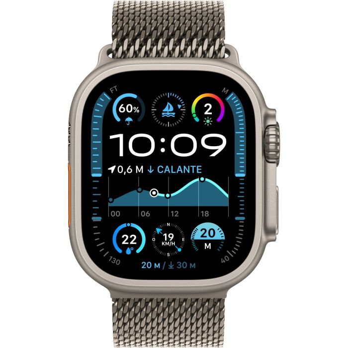 APPLE Watch Ultra 2 GPS + Cellular 49mm Natural Titanium Case with Natural Titanium Milanese Loop - L 1 APPLE Watch Ultra 2 GPS + Cellular 49mm Natural Titanium Case with Natural Titanium Milanese Loop - L 1