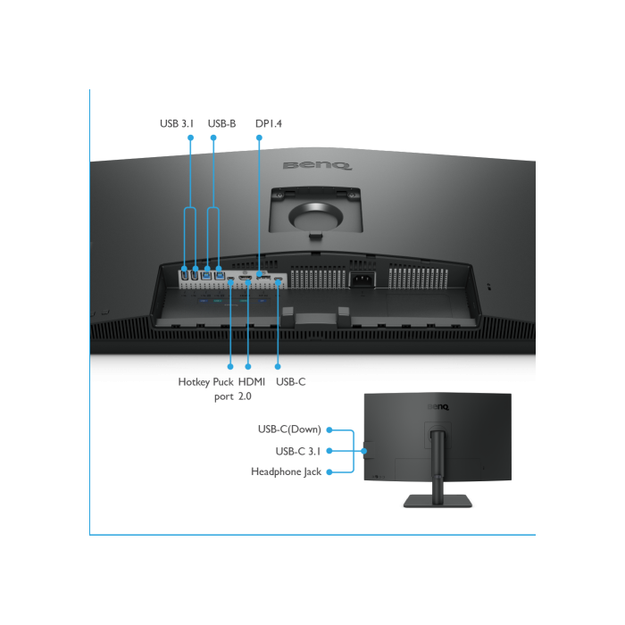 BenQ PD3205U 9H.LKGLA.TBE Monitor 31.5" 4K Ultra HD IPS Negro 3