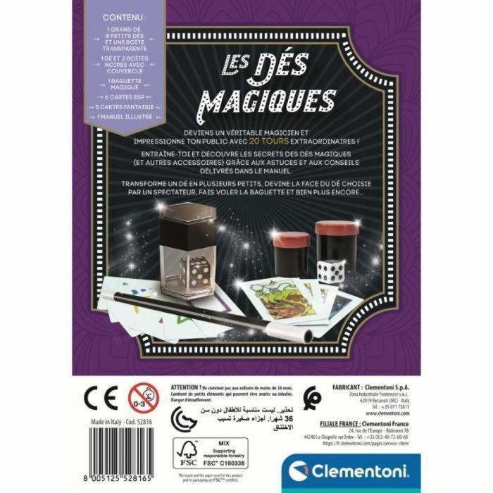 Clementoni - Caja de dados mágicos - 20 rondas - A partir de 7 años 2