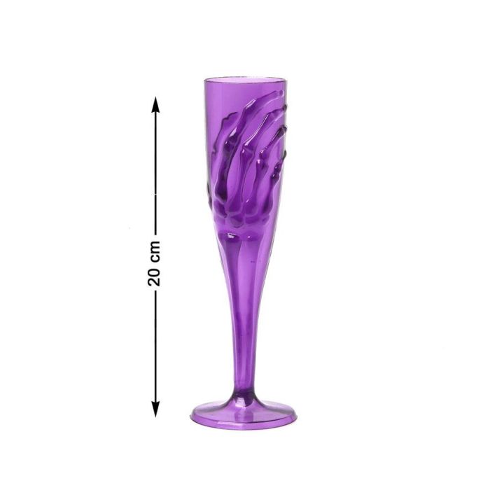 Vaso de Mano Morado de Plástico con Base 20 cm, Temática Terror, Halloween